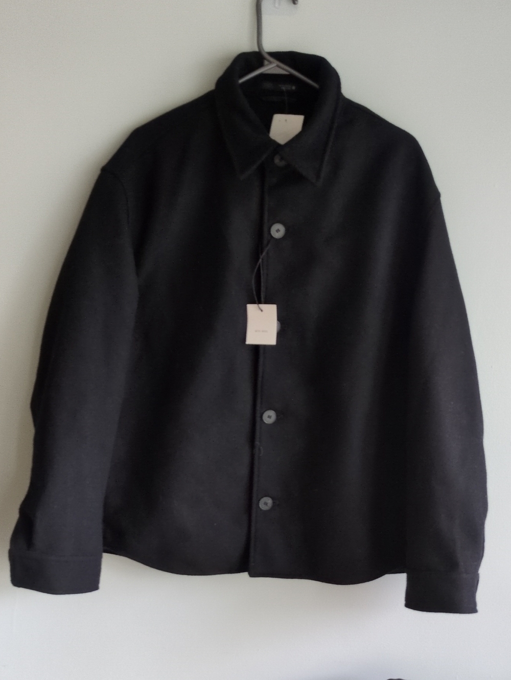 Zara Black Wool Blend Coat Jacket